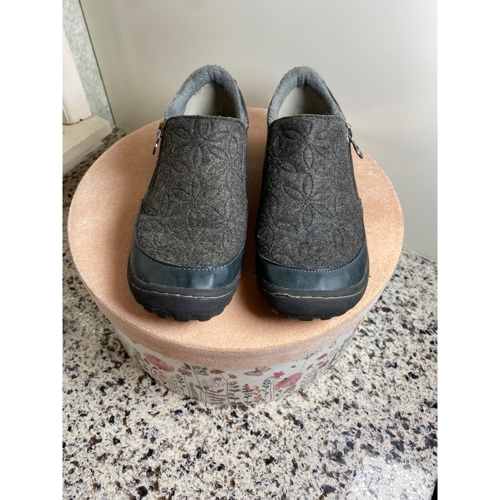 JBU By Jambu Crimson Shoes Women 8 Gray Black Exc Faux Fur Zip Slip On Comfort